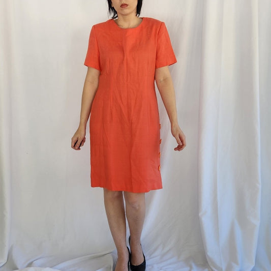 90s Coral Knee Length Dress