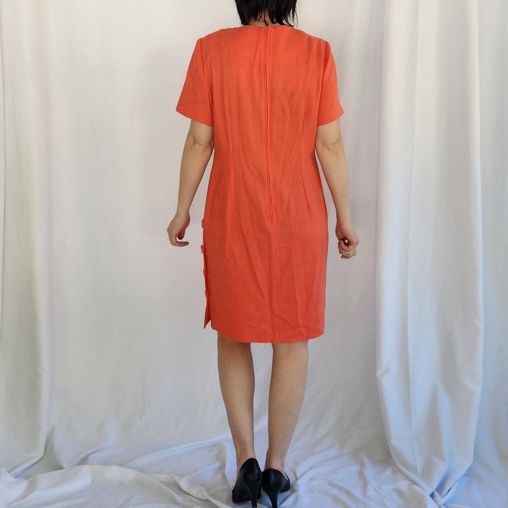 90s Coral Knee Length Dress