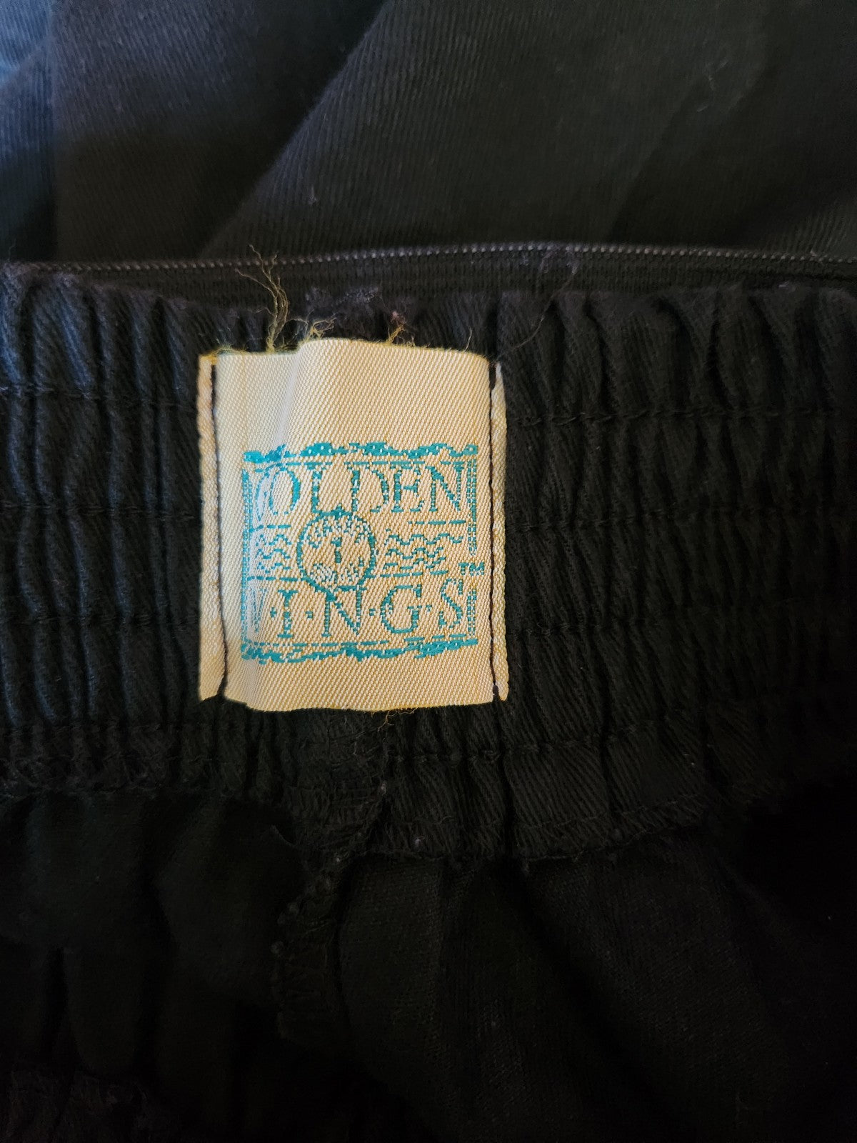 80s Black Loose Fit Pants and Belt