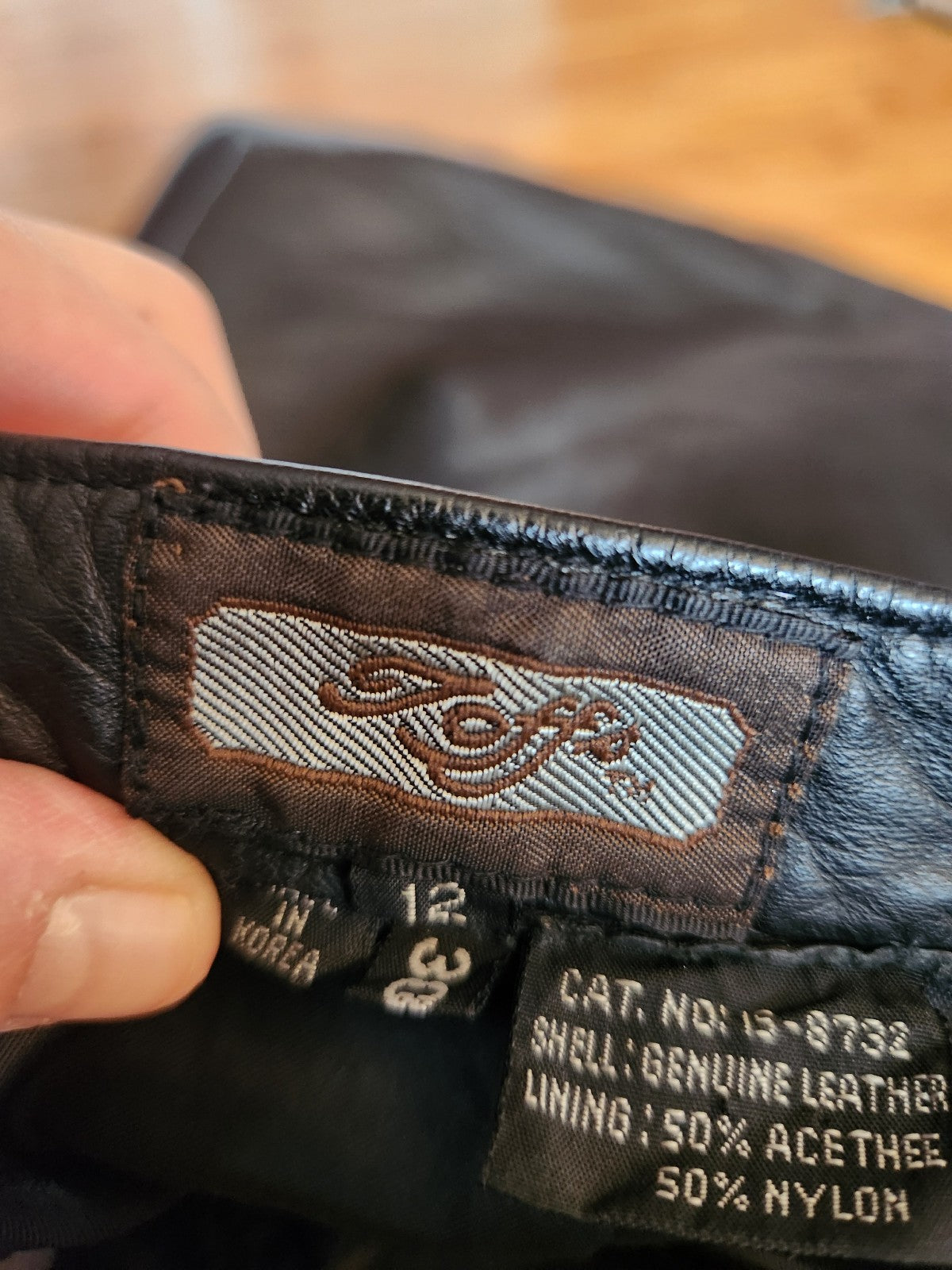 90s Black Leather Biker Pants