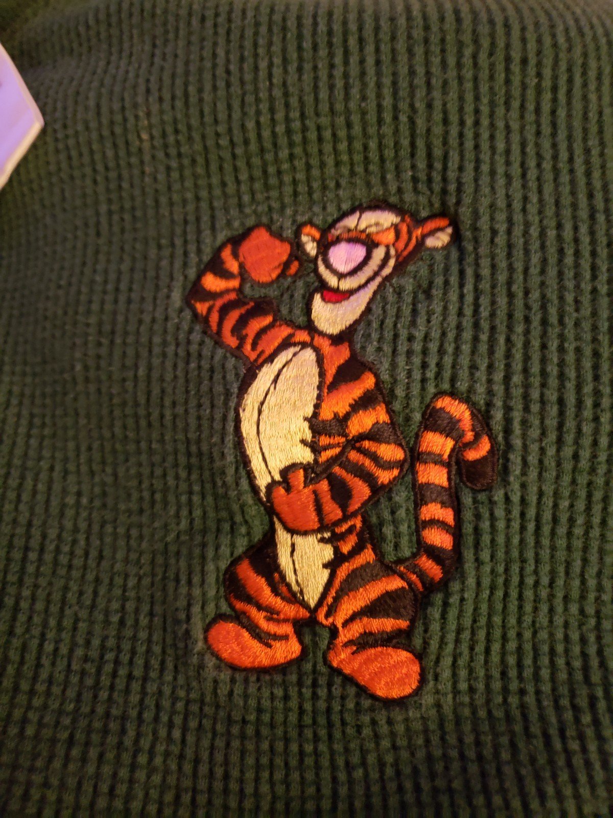 90s Disney Store Green Waffle Knit Tigger Polo