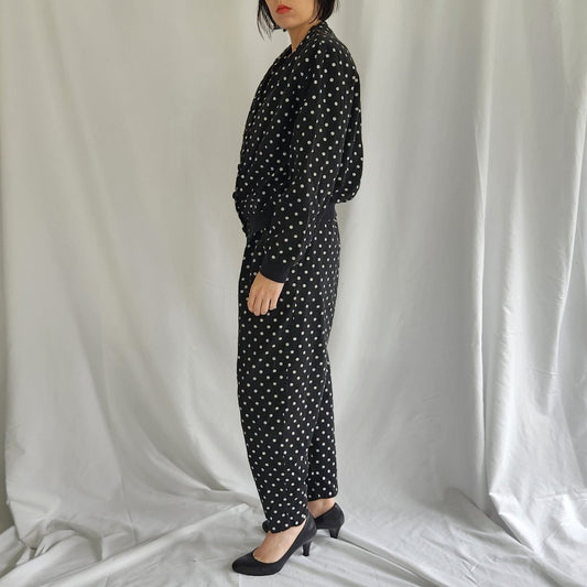 80s Black and White Polka Dot 3 Piece Set