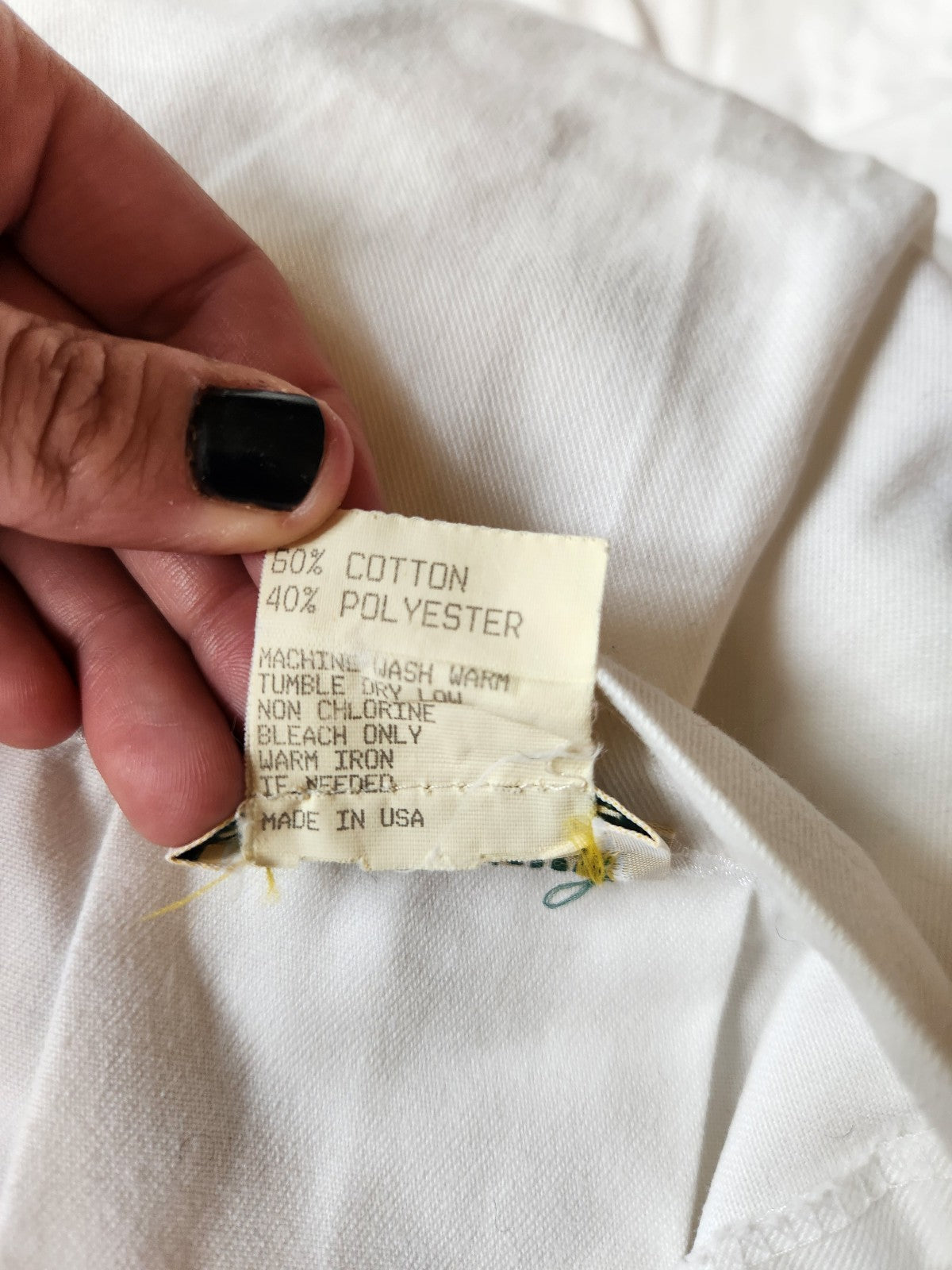 90s LL Bean White Midi Skirt