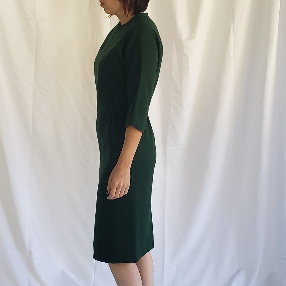 60s Green Knit Dress