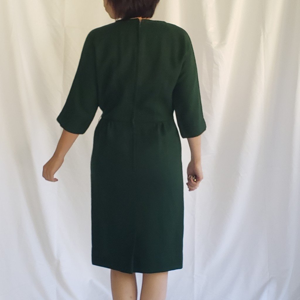 60s Green Knit Dress