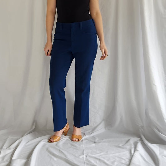 70s/80s Blue Poly Trousers
