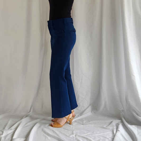 70s/80s Blue Poly Trousers