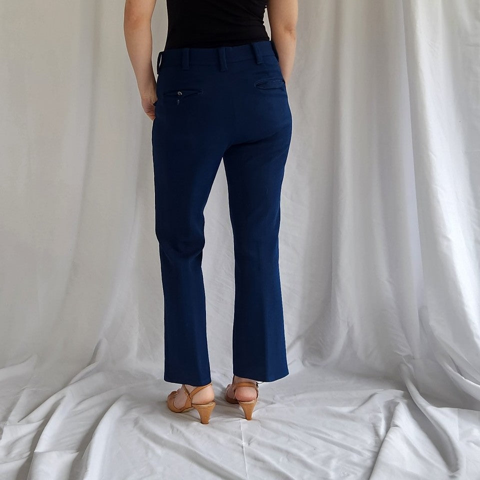 70s/80s Blue Poly Trousers