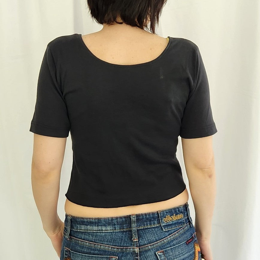 90s Daytona Beach Bike Week Lace Up Crop Top