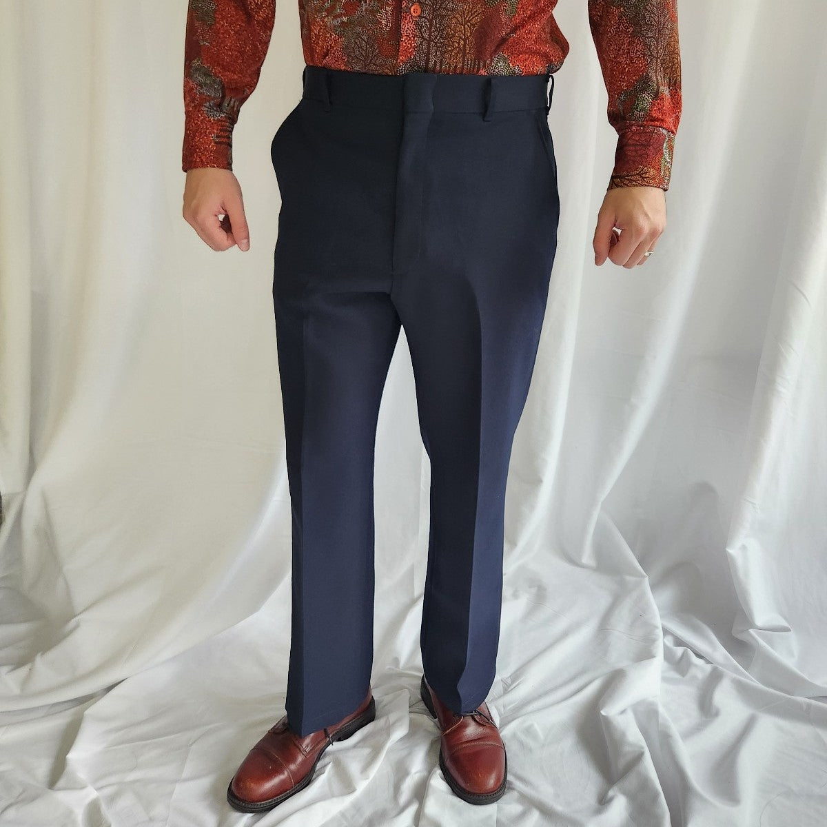 80s Navy Blue Trousers