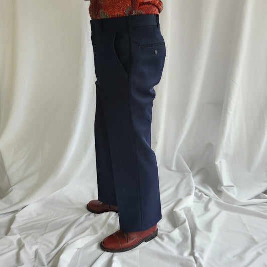80s Navy Blue Trousers