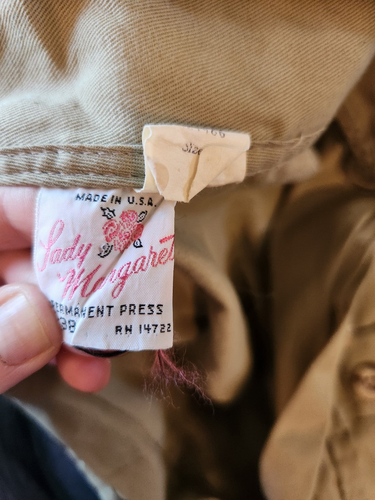 60s/70s Tan 100% Cotton Utility Shirt