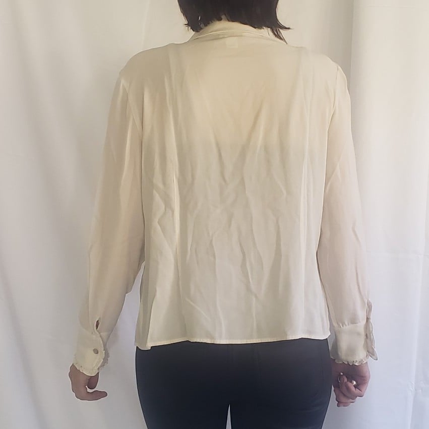 90s Frilly Silk Blouse