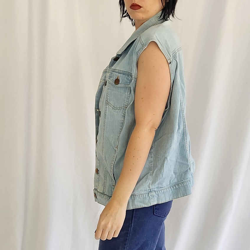 90s Denim Sleeveless Shirt