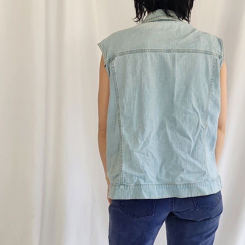 90s Denim Sleeveless Shirt
