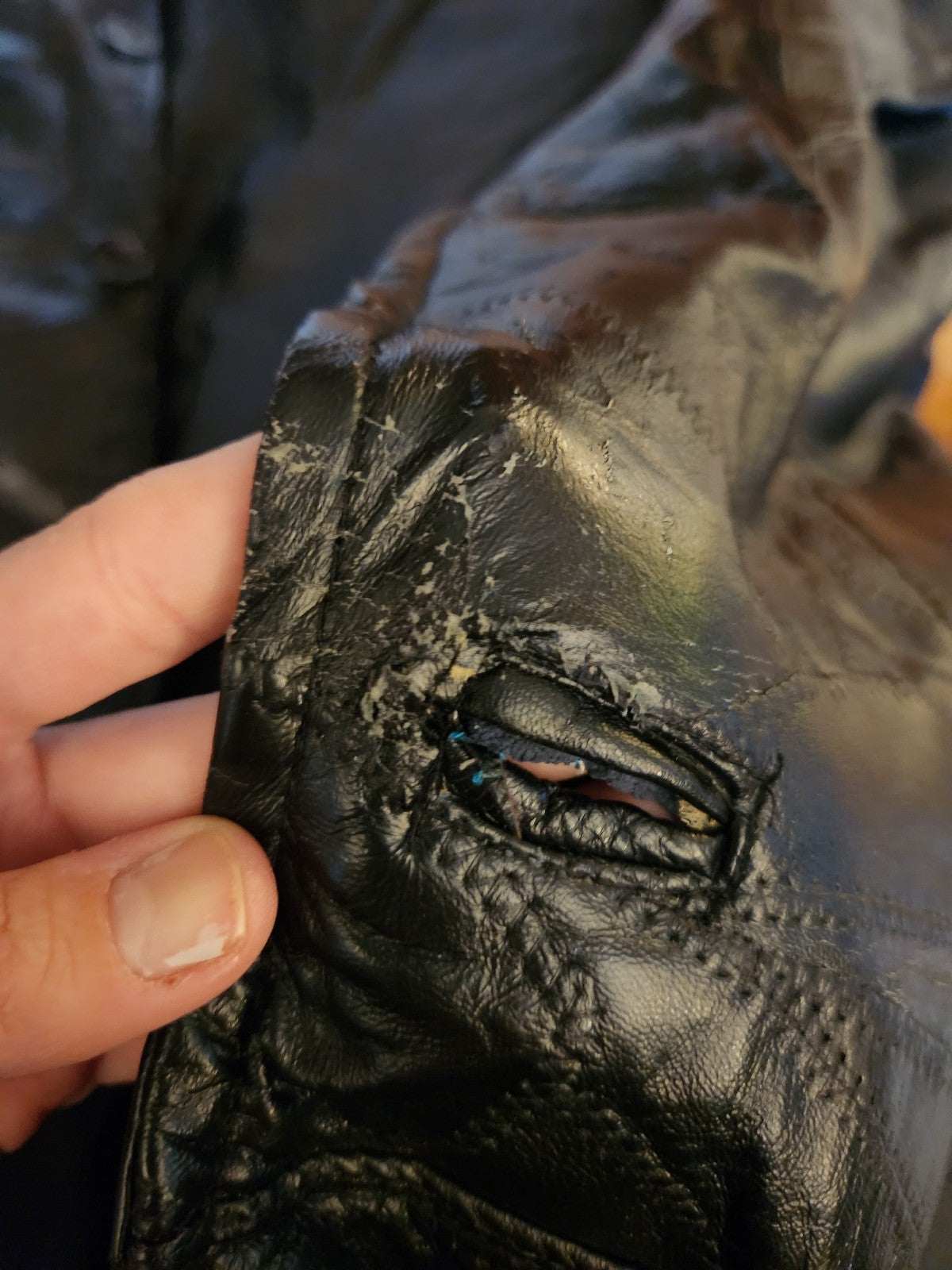 80s Black Textured Leather Jacket