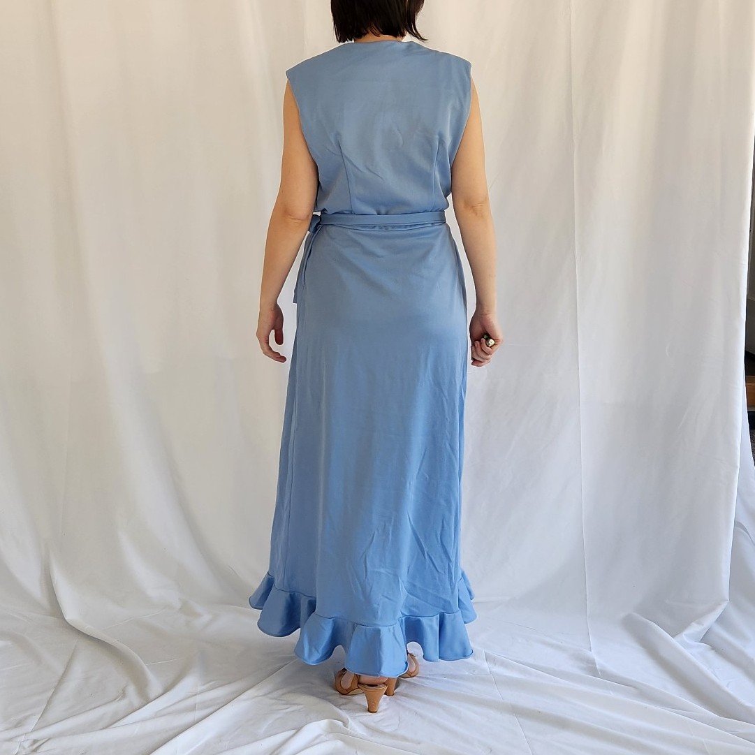 70s Blue Maxi Dress
