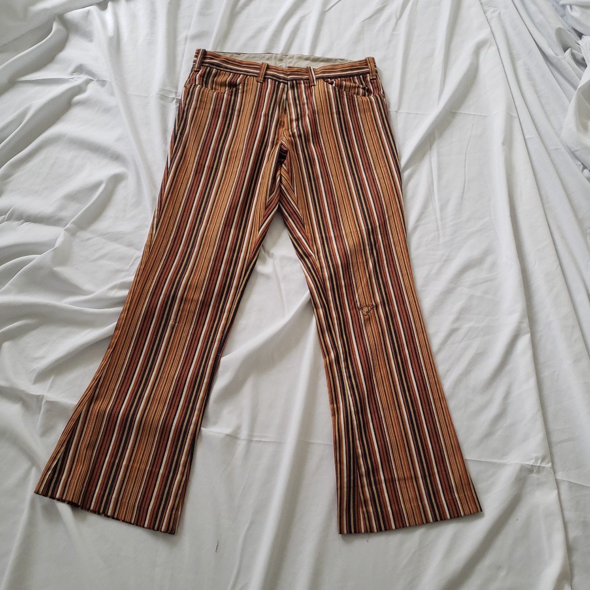 60s/70s Lee Orange Striped Pants