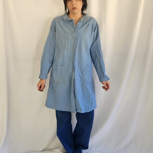 70s Blue Smock Shirt