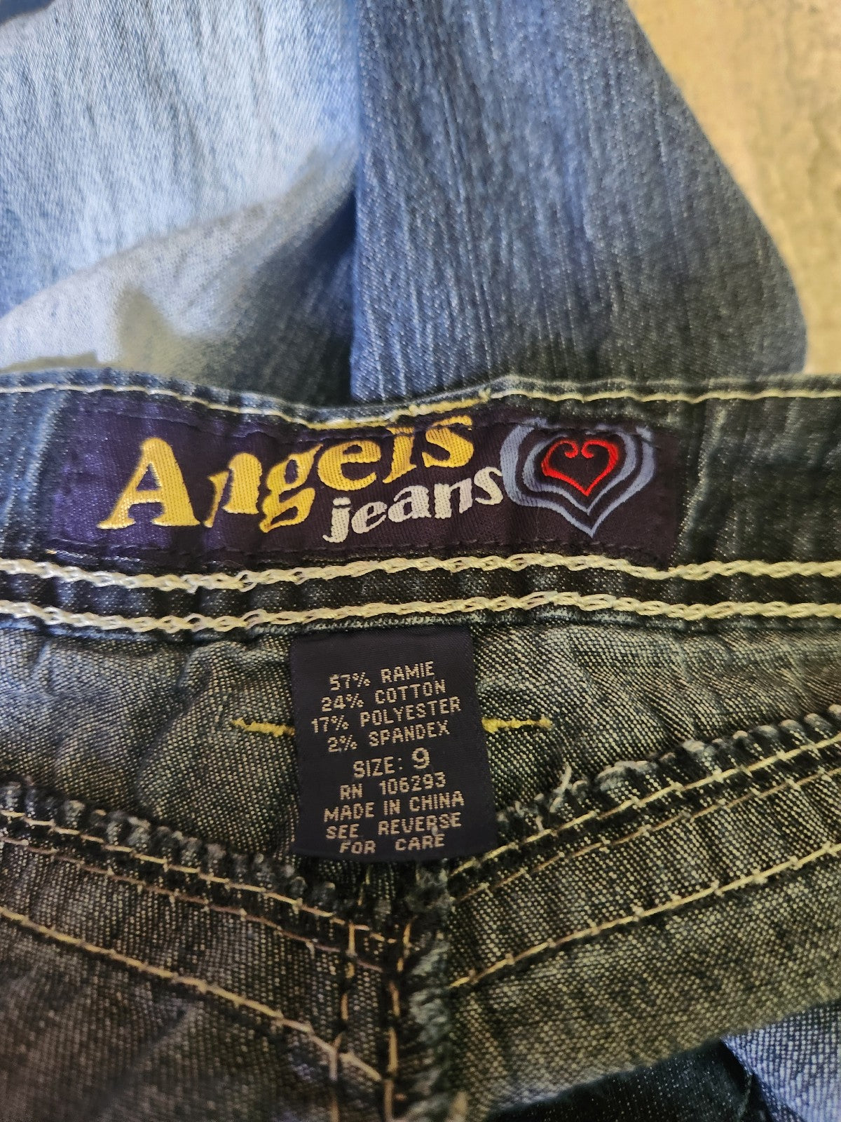 Y2K Angels Dark Wash Cuffed Capris