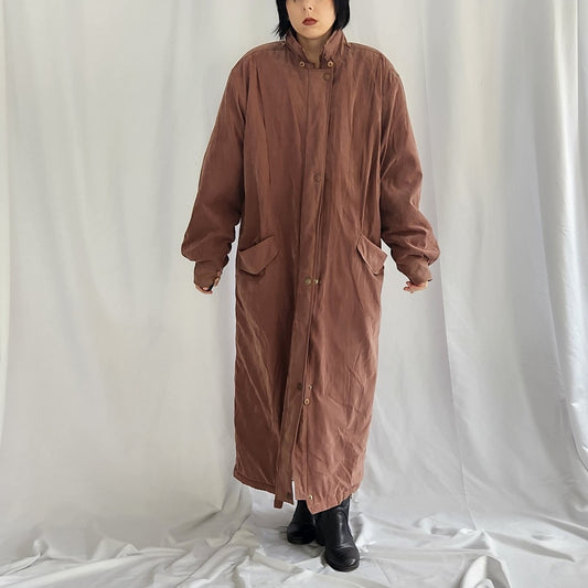 90s Brown Extra Long Overcoat
