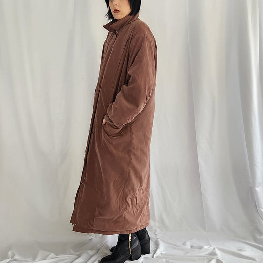 90s Brown Extra Long Overcoat