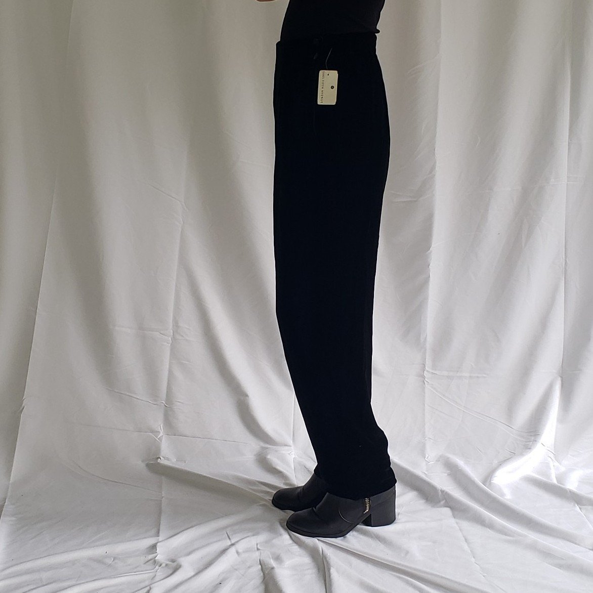 90s Deadstock Saks Fifth Avenue Black Velvet Trousers