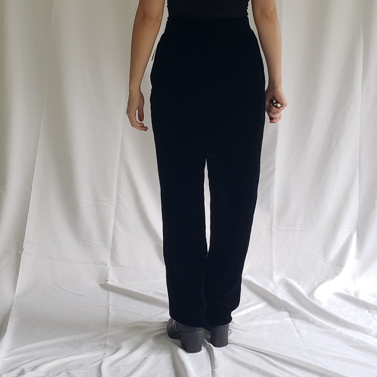 90s Deadstock Saks Fifth Avenue Black Velvet Trousers