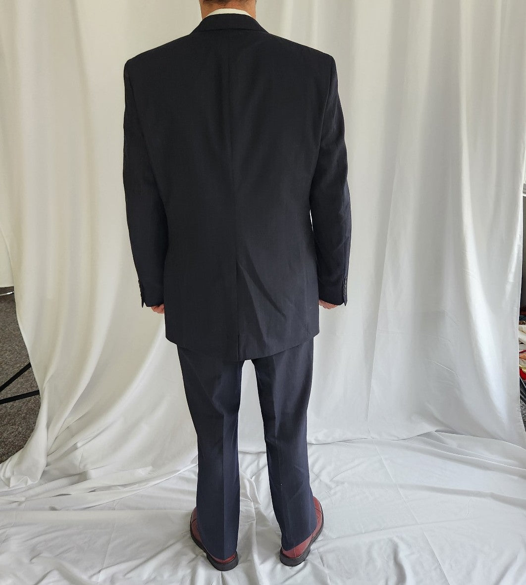 90s Blue Pinstripe Suit