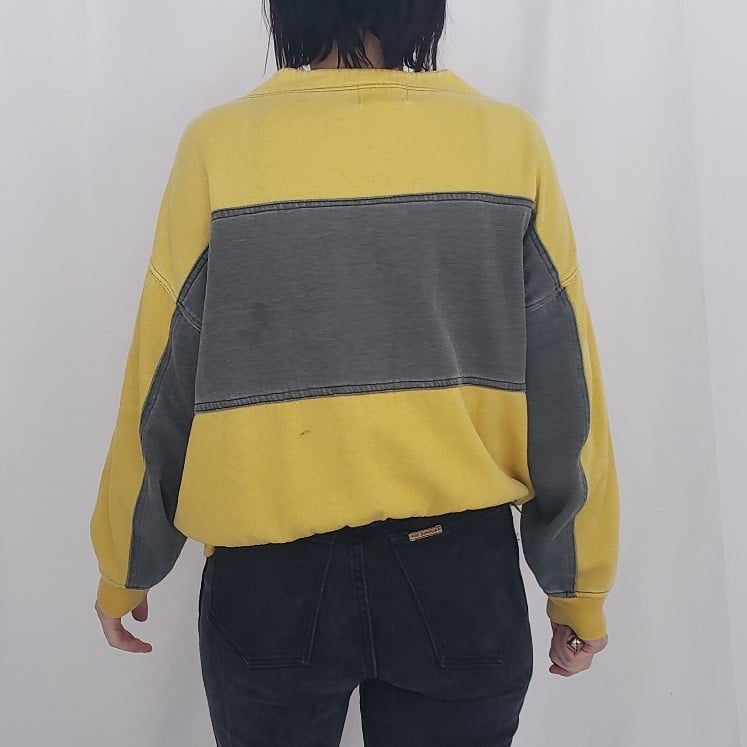 80s Yellow and Gray Sweatshirt