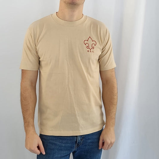 80s/90s Tan and Red Boy Scouts of America Tee