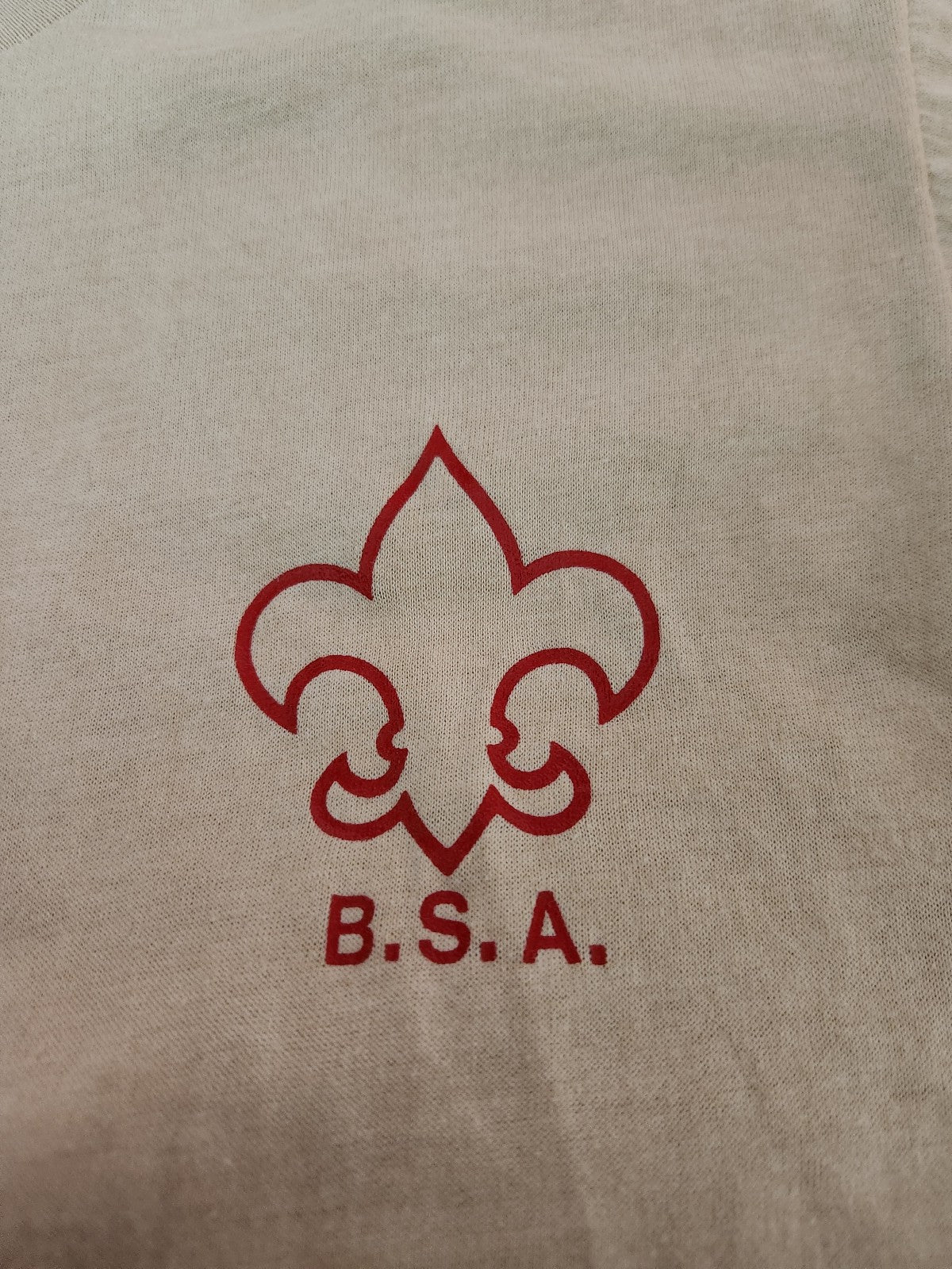 80s/90s Tan and Red Boy Scouts of America Tee