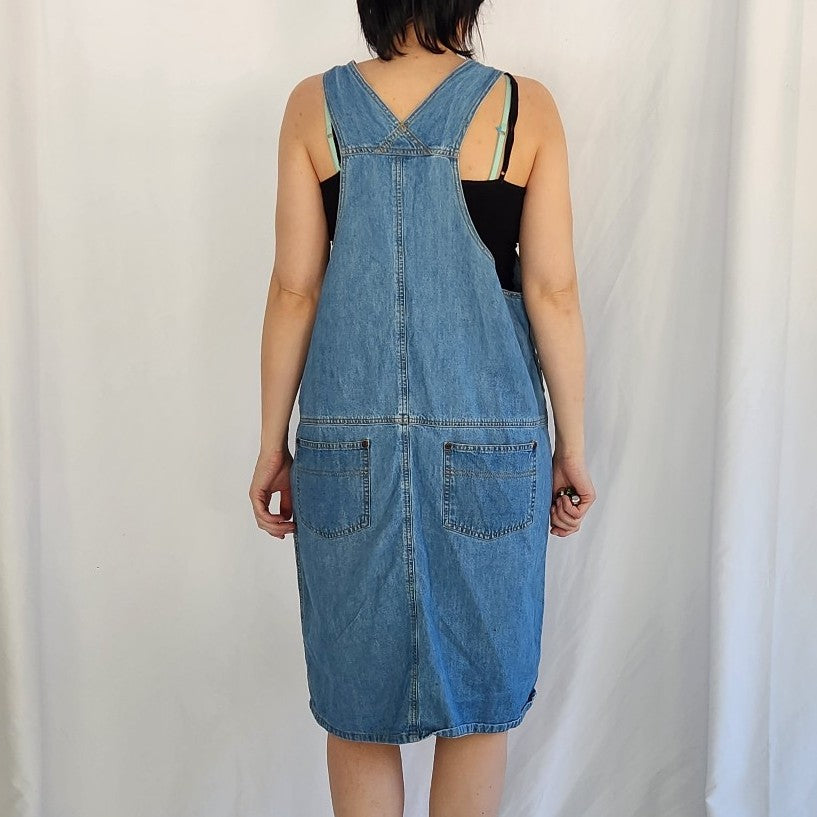 90s Denim Overall Dress