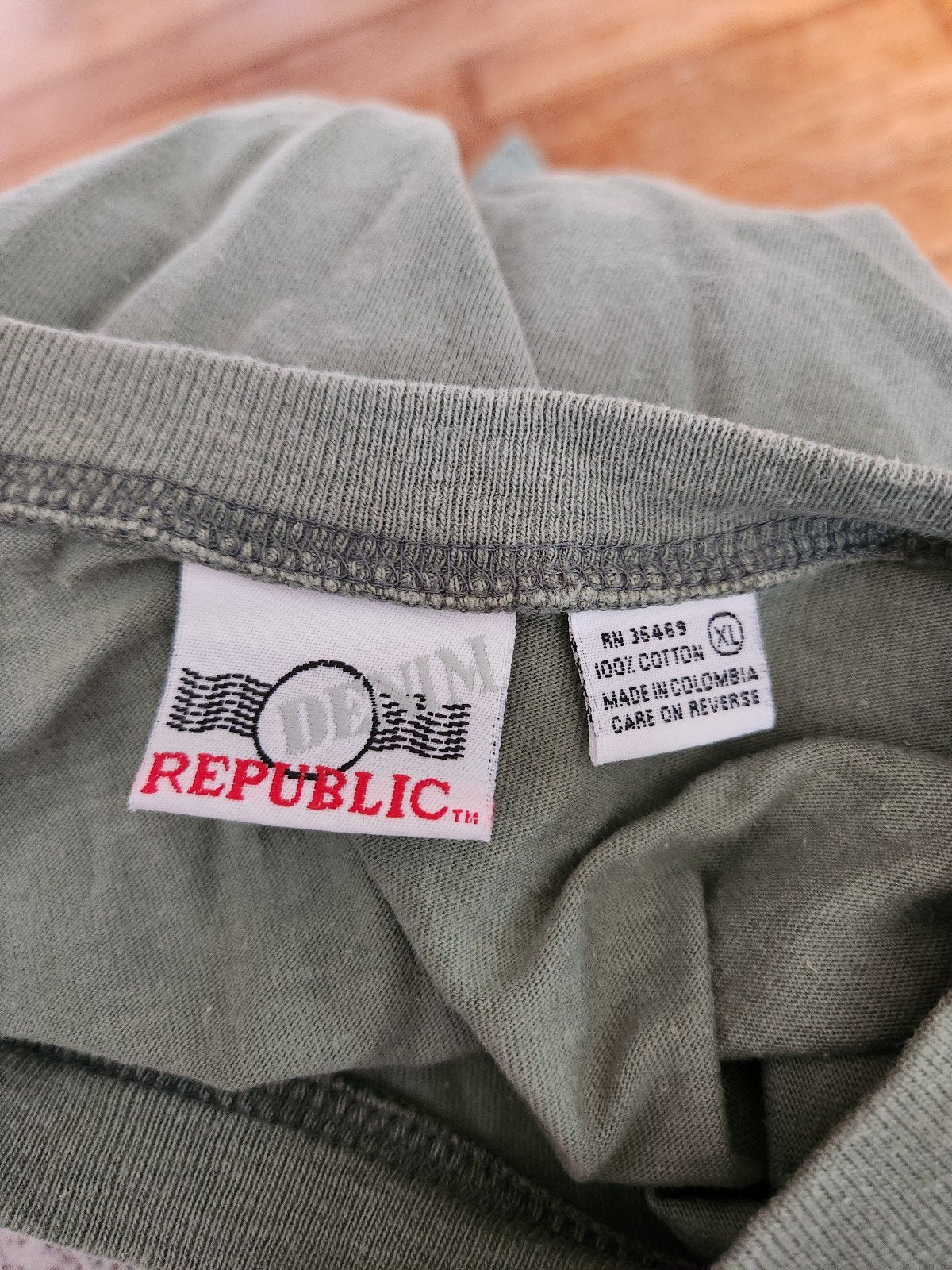 80s Green Cropped Tie Front Tee