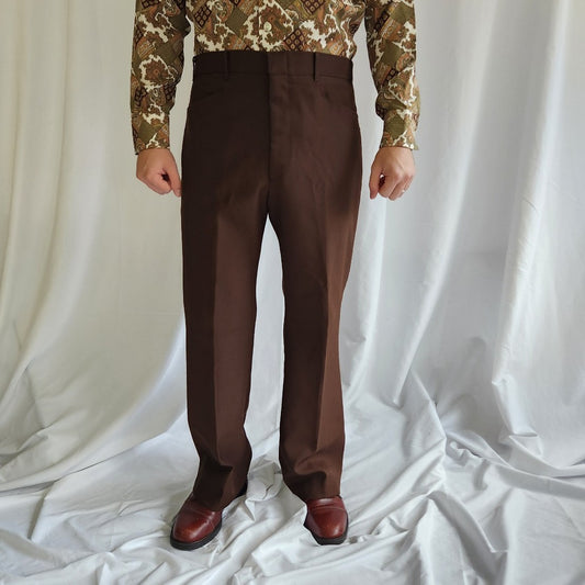 70s/80s Brown Levi's Action Slacks
