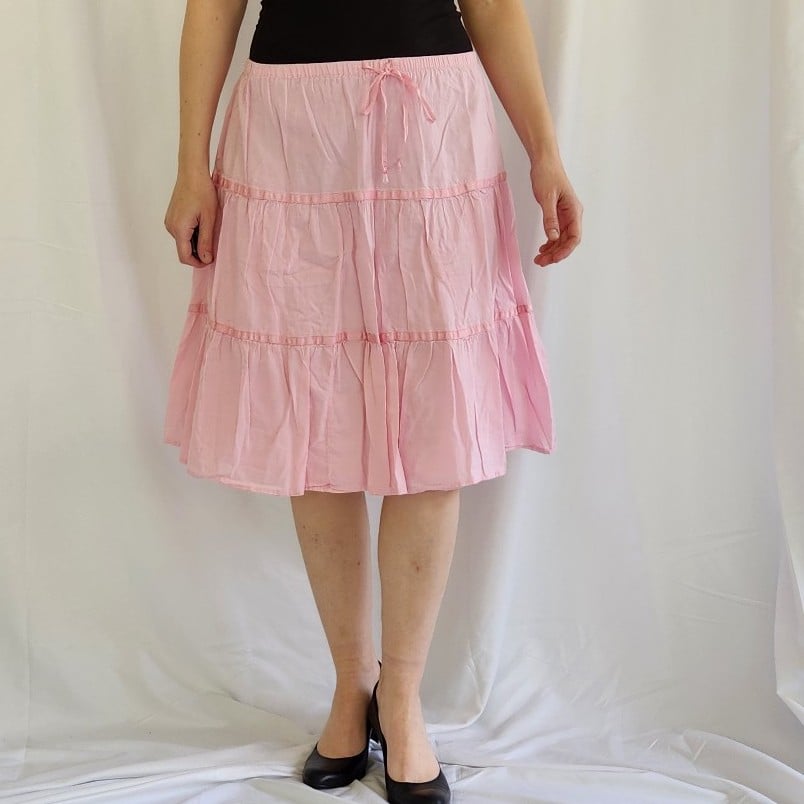 Y2K Pink Cotton Skirt