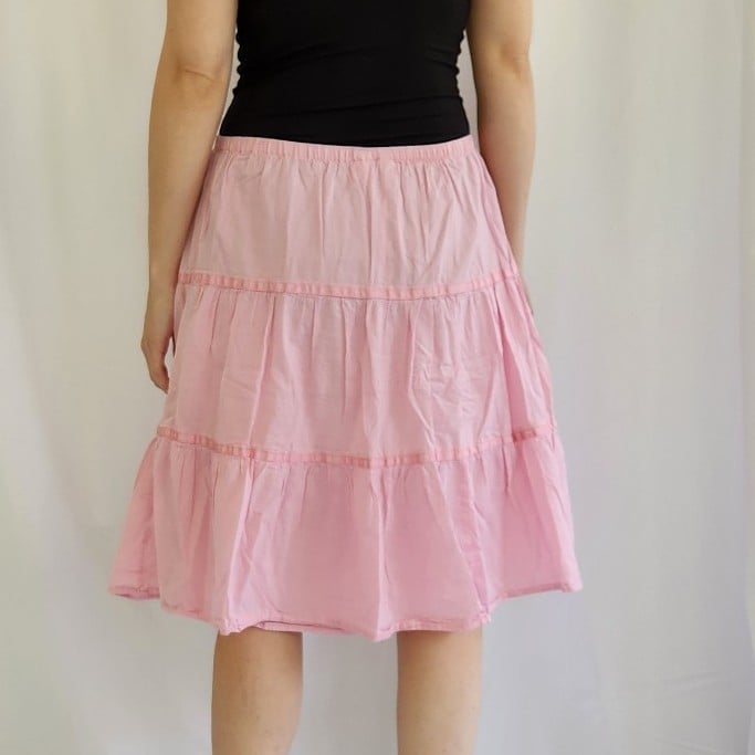 Y2K Pink Cotton Skirt