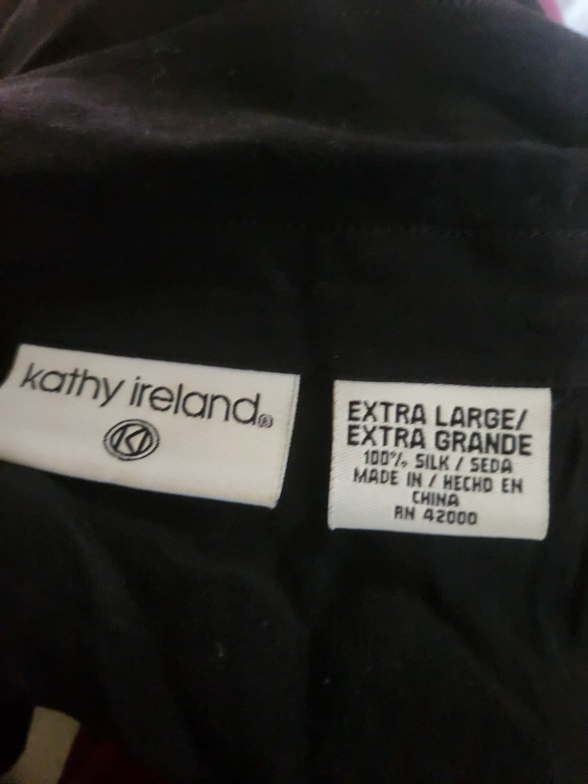 90s Black Silk Button Down Blouse